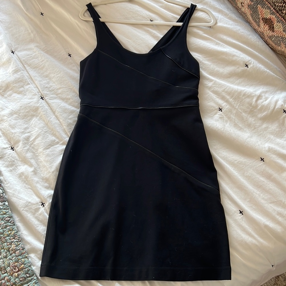Theory black zipper dress